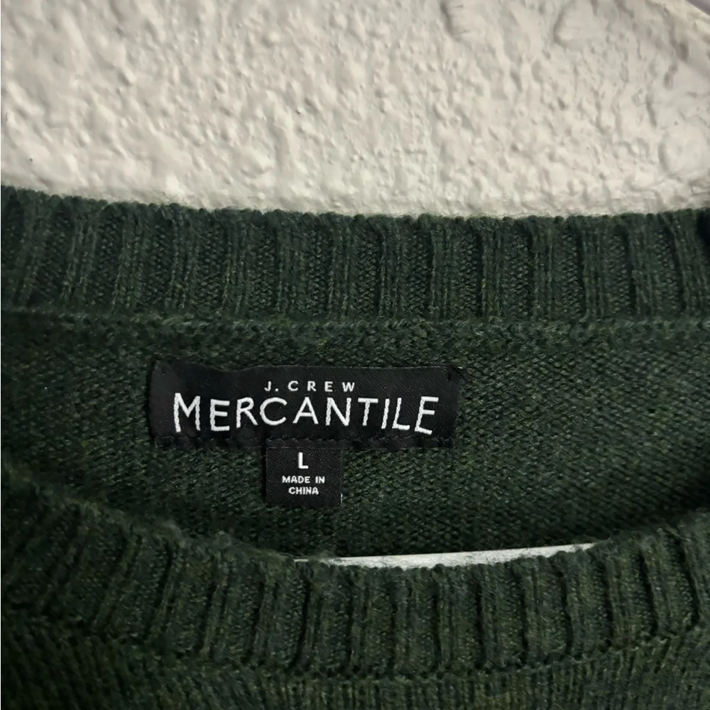 J. Crew Forest Green Men’s Crewneck Sweater Size Large